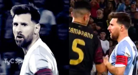 Lionel Messi insultó a Carlos Zambrano en el Perú vs Argentina por la última fecha.