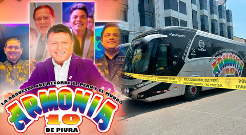 Bus Armonía 10 sufre ataque de delincuentes previo a show.