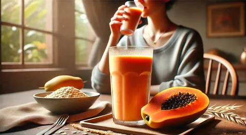 ¿Qué beneficios tiene el licuado de papaya con avena?