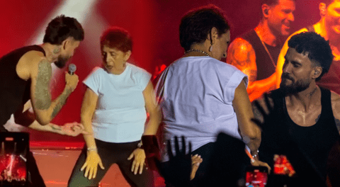 Gino Assereto sube a abuelita al escenario y ella demuestra que baila reggeatón.