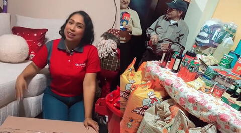 Caja Huancayo arrasa en TikTok con su megacanasta navideña: "2 sacos de arroz, 2 de azúcar y hasta una caja de panetón"