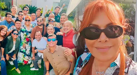 Magaly Medina sorprende a sus trabajadores.