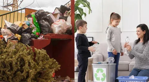 Reciclar durante las fiestas de fin de año.