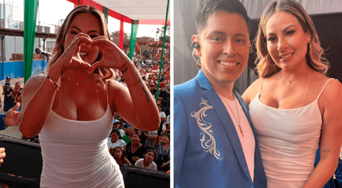 Pamela López se da un baño de popularidad en presentación junto a Orquesta Candela