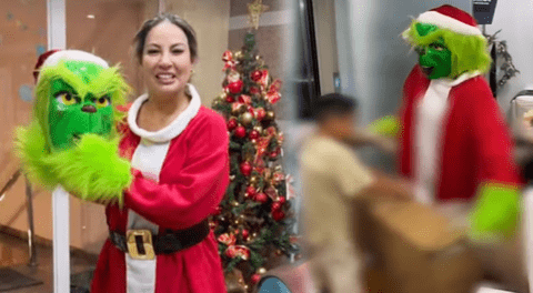 Pamela López da sorpresa a sus hijos en Navidad.