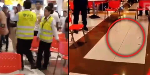 Reportan rajaduras en el piso del patio de comidas del Mall del Sur y usuarios abandonan el lugar por temor a desgracia