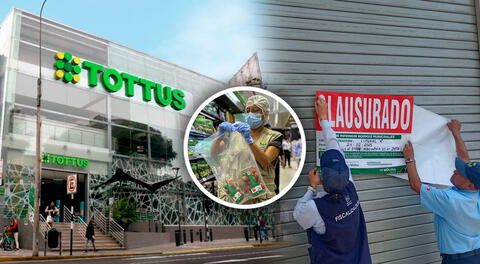 Histórica tienda Tottus es clausurada por condiciones insalubres.