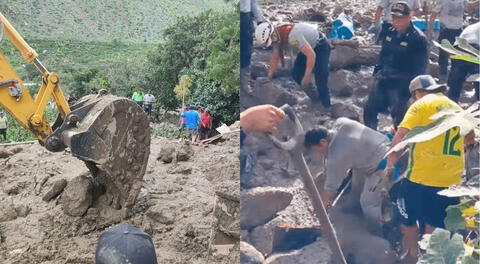 Según las autoridades locales, el terrible huaico arrastró y acabo con la vida de una familia entera en Yauyos.