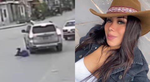 Según un video difundido por un medio regional, el alcalde Enrique Navarro corre hacia su vehículo mientras la exreina de belleza Fiorella Ramírez lo sigue, exigiéndole que le devuelva su celular.