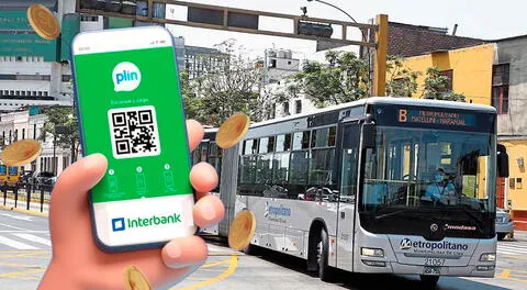 Conoce cuáles son los montos de recarga que se manejarán desde el Plin para el Metropolitano.