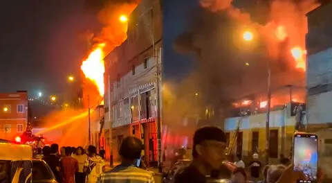 Infernal incendio en el Cercado de Lima: Más de 10 unidades luchan contra el siniestro
