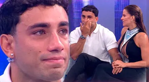 Said Palao se mostró emotivo al ver imágenes de su familia.