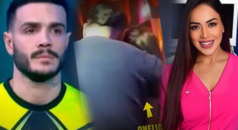 Onelia Molina es AMPAYADA siendo abrazada por hombre que NO ES Mario Irivarren en fiesta de Macarena Vélez
