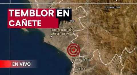 Temblor en Cañete: Conoce a qué hora fue y de cuántos grados.