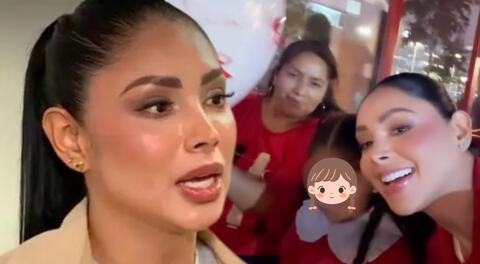 Pamela Franco se pone sentimental con nana de su hija.