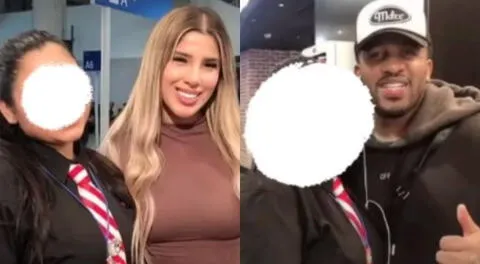 Jefferson Farfán y Yahaira Plasencia aparecen en el mismo restaurante del aeropuerto.
