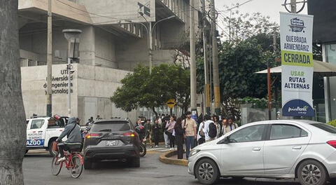 Joven estudiante de la UTEC habría sufrido una caída.