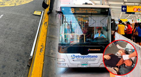 Adulta mayor queda en UCI tras ser golpeada por un poste del Metropolitano.