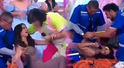 María Pía Copello es atendida de EMERGENCIA tras sufrir 'caída' EN VIVO en el set de Mande quien mande