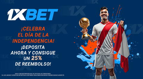 El 28 de julio 1xBet ofrece promociones especiales para festejar. Fuente: Difusión.