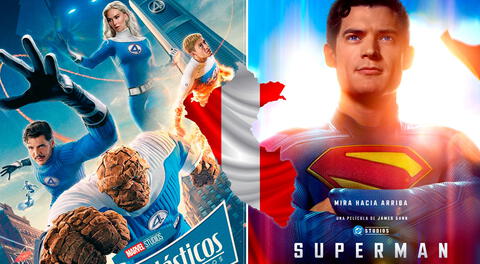 'Los 4 Fantásticos' y 'Superman' ya se encuentran disponibles en todas las salas del Perú. Foto: composición EP
