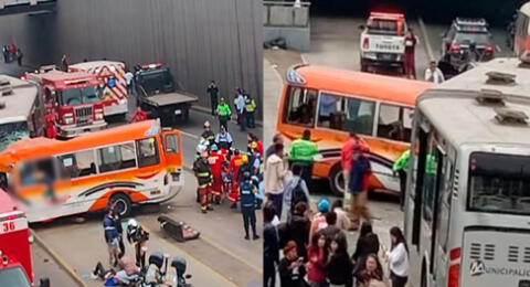 Bus del Metropolitano y cúster, identificado como 'El anconero', chocaron en plean estación Dos de mayo
