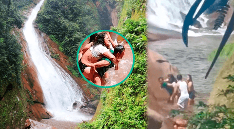 Imágenes desgarradoras: letal derrumbe en catarata Velo de la Novia en Ucayali deja DOS muertos y cerca de 8 heridos