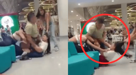 ¡Desenmascarada! Madre e hija golpean a la amante tras descubrir infidelidad en centro comercial