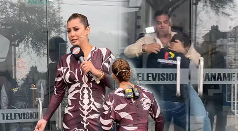 Karla Tarazona es 'PROHIBIDA' de ingresar a Panamericana y Christian Domínguez se 'PELEA' EN VIVO con seguridad del canal