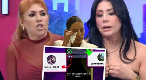 Magaly Medina ENCARA EN VIVO a Vanessa Pumarica por llamada con Pamela Franco y Christian Cueva que le NEGARON a Pamela López:  "Ustedes frescas y naturales"