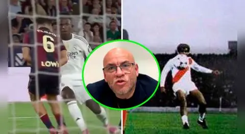 Peter Arévalo comparó el gol de Vinícius Júnior con el de Teófilo Cubillas. Foto: composición EP ESPN/A Presión