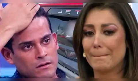 Christian Domínguez y Karla Tarazona sufrieron un accidente vehicular.