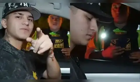 'Cristorata' es INTERVENIDO por la policía y tiene DESAFIANTE reacción contra la autoridad: "¿Y si le doy un agua o algo?"