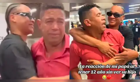 Emotivo reencuentro: padre vuelve a ver a su hijo tras 12 años y su reacción impacta en TikTok