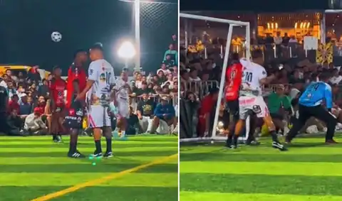 Christian Cueva AGREDIÓ a jugador y CASI SE VAN A LAS MANOS en 'pichanga' armada por Gerald Oropeza