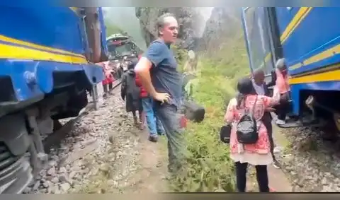 Choque de trenes en Machu Picchu deja al menos 15 heridos: video revela cómo quedaron los pasajeros tras el impacto