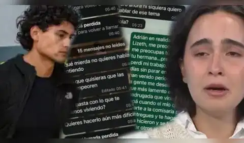 Adrián Villar EXPLOTA contra Francesca Montenegro en CHAT por ABANDONARLO en caso Lizeth Marzano