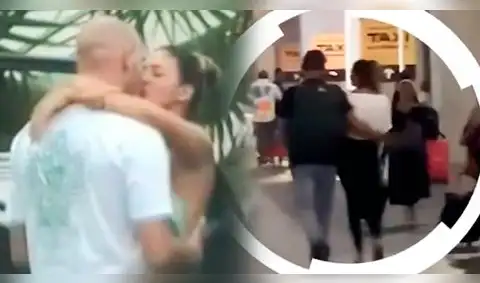 Tilsa Lozano es ampayada BESANDO y viajando con misterioso hombre, pero él la NIEGA: "Somos amigos"