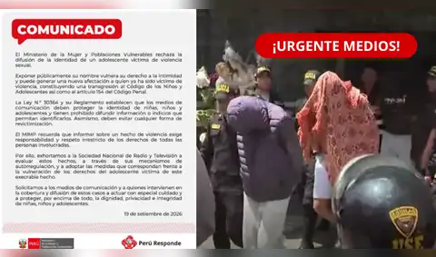 ¡ATENCIÓN, MEDIOS! Gobierno pide PROTEGER identidad de VÍCTIMA del Liceo Naval | ADVIERTE posibles SANCIONES