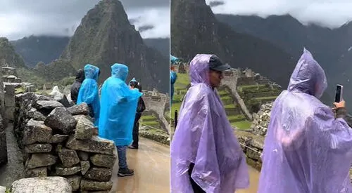 Visitantes llegan a Machu Picchu en plena lluvia y se llevan impresionante sorpresa