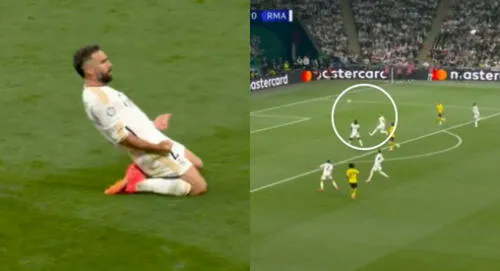¡Gol para Real Madrid! Dani Carvajal anota el 1-0 y es el campeón ante Dortmund