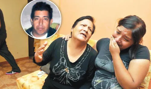 Su madre de hija mayor lloran amargamente al recordar el deceso del obrero Miguel Ángel Pianto López. elpopular.pe