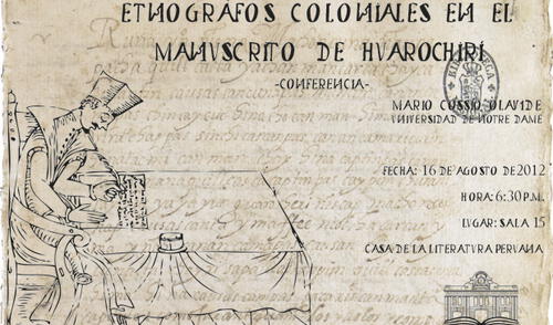 Toma nota: Los manuscritos expresan cómo fue la relación existente entre los dioses y el hombre andino. elpopular.pe
