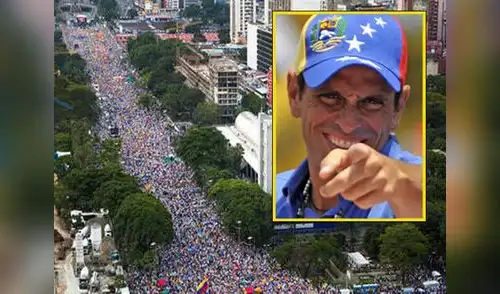 Venezuela: la avenida Bolívar es abarrotada por cientos de miles de simpatizantes de Henrique Capriles Radonsky. (Video: Globovisión / RPPTv) elpopular.pe