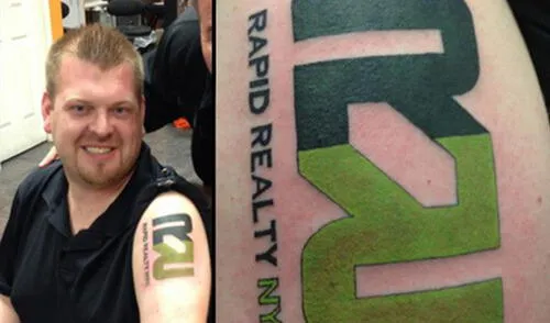 Trabajadores de la compañía Rapid Realty se tatúan logo para obtener aumento de sueldo elpopular.pe