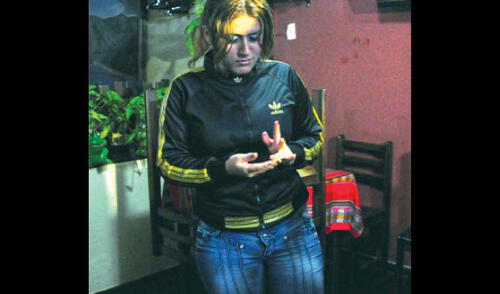 “Gringasha” llora por su madre presa en el penal de Huaraz. elpopular.pe