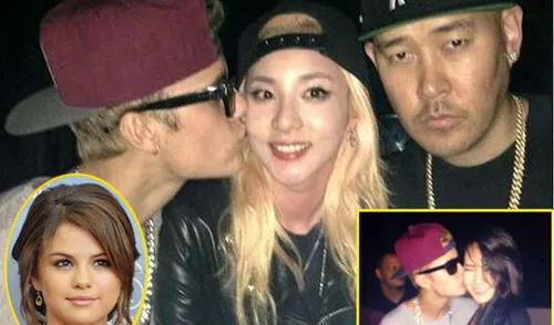 Justin Bieber besa a las cantantes coreanas Sandara Park y Lee Chaelin elpopular.pe