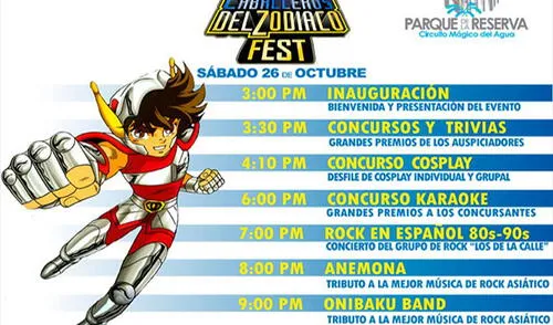 Caballeros del Zodiaco Fest este 26 de octubre: conozca la programación elpopular.pe