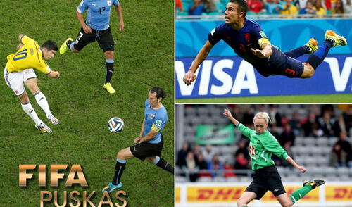 James Rodríguez, Robin Van Persie y Stephanie Roche se disputan el Premio Puskás al Mejor Gol del 2014 elpopular.pe