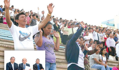 Integrantes del movimiento misionero mundial estuvieron en un evento en el estadio de San Marcos. elpopular.pe